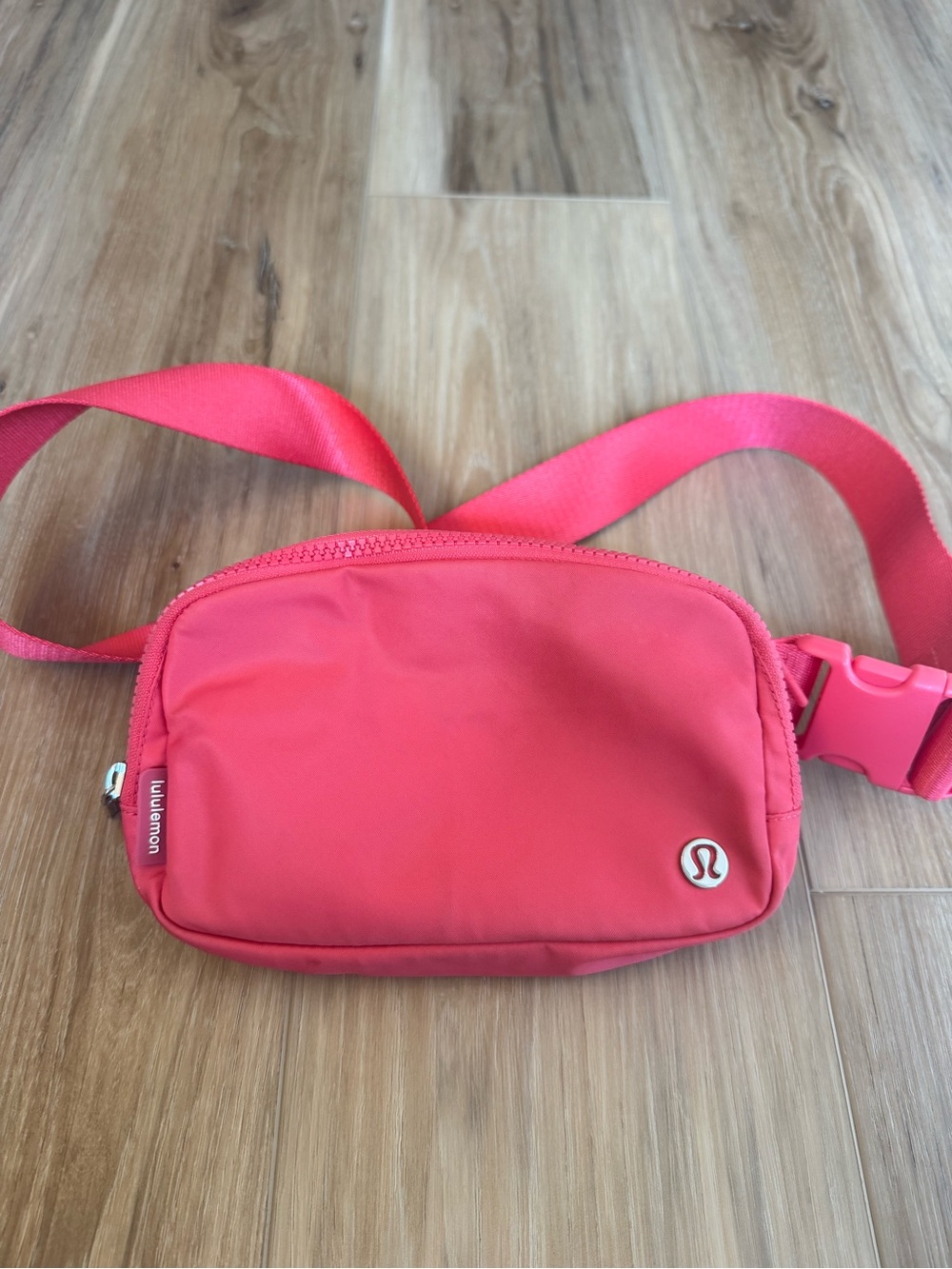 Lululemon Pink Belt Bag Crossbody Waist Pack Adjustable Strap Logo